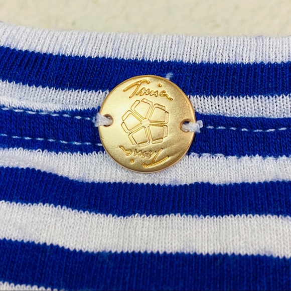 Trina Turk | Elberta Striped French Terry Cropped Top - Picture 5 of 8